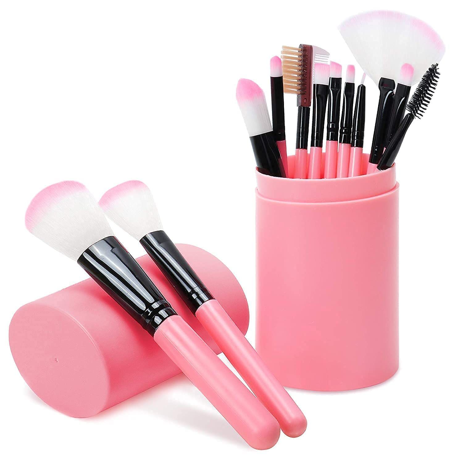 Makeup brushes-12 pc professional luxury  makeup brusht set with storage box- Foundation brush  Loose Powder Eyeshadow Concealer Contour Eyeliner  lipliner makup tools and acessory