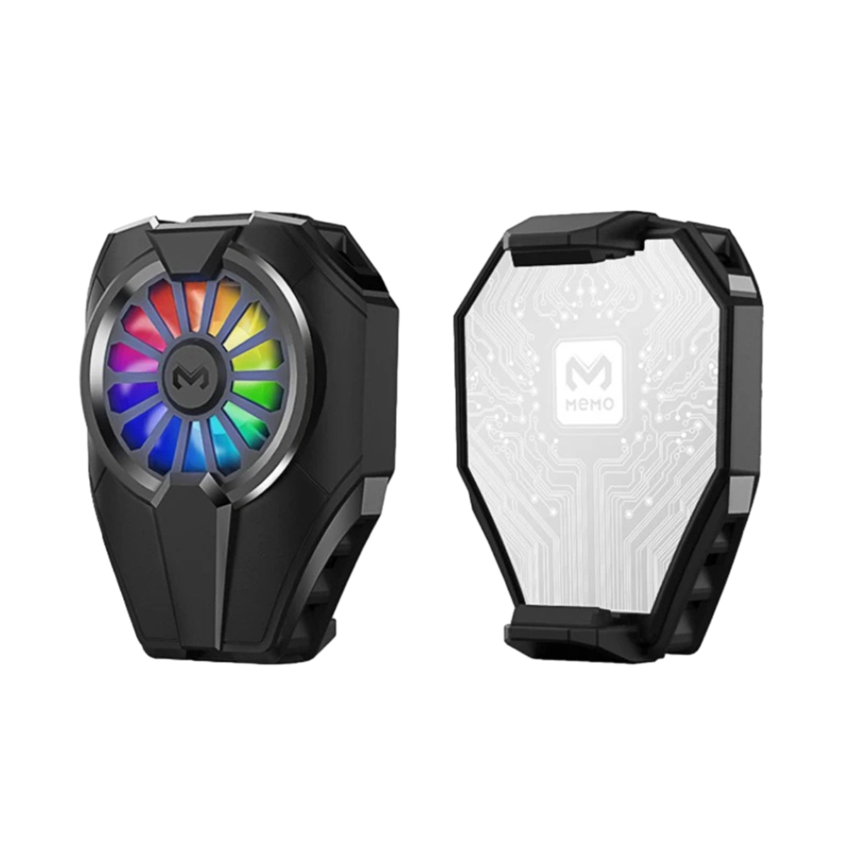 MEMO Dl05 | DL06 Phone Radiator Mobile Cooling Fan Game Cooler System - Gaming Fan For PUBG Phone Cooler , FREEFIRE - Gaming Case Cold Wind Handle Fan Cool Heat Sink Semiconductor - Adjustable Light Gamepad Holder