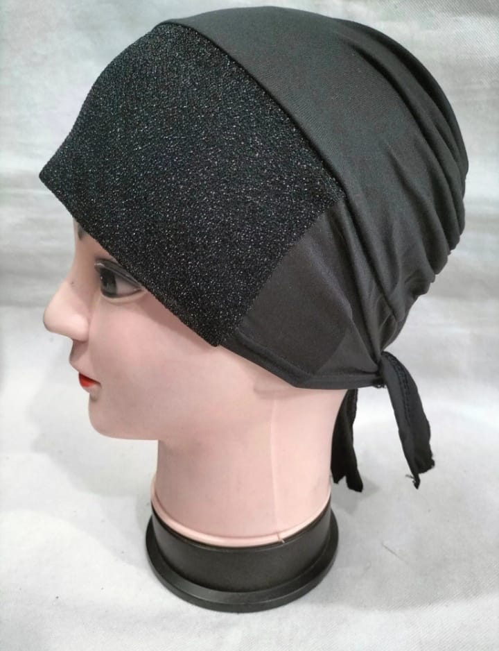 shimmer glitter Muslim Headscarf Inner Hijab Caps Wraps Women Islamic Under Scarf
