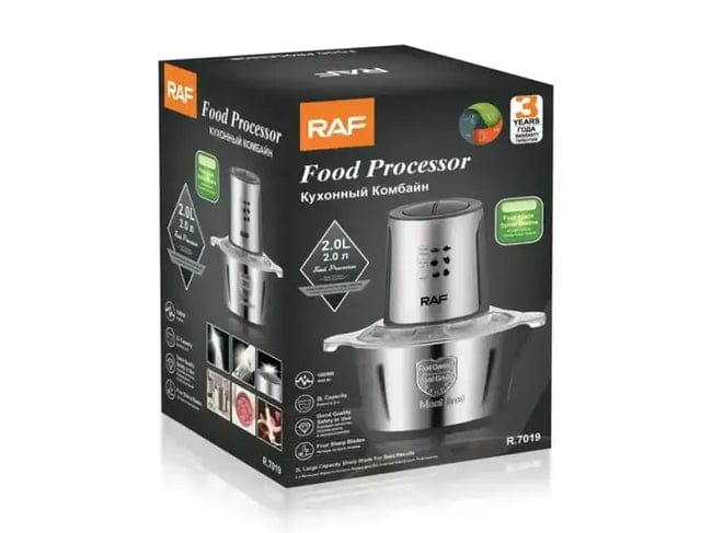 Raf Food Processor | Meat Grinder | Meat Chopper | 2-L Capacity | 1000W Powerful Motor | Stainless Steel. 28 Raf Food Processor | Meat Grinder | Meat Chopper | 2-L Capacity | 1000W Powerful Motor | Stainless Steel.