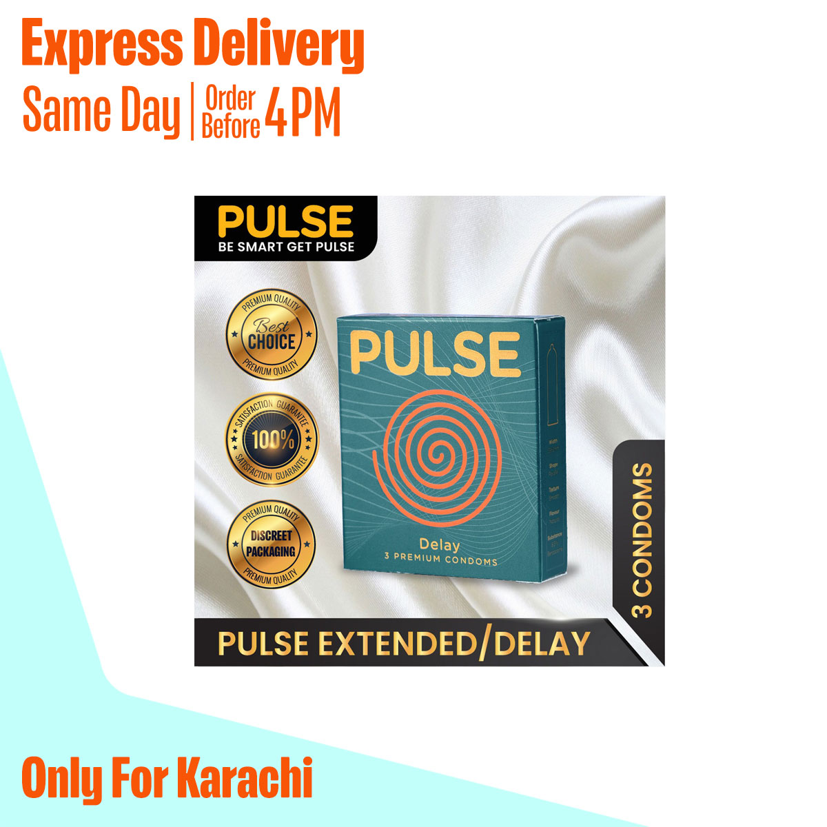 Pulse Extended/d'lay (3 Condoms)