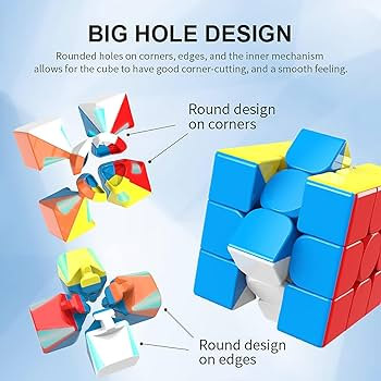 SP Dealz 3x3 Rubik’s Cube Puzzle – Classic Color-Matching Brain Teaser, Problem-Solving Fidget Toy for Kids & Adults Ages 8+