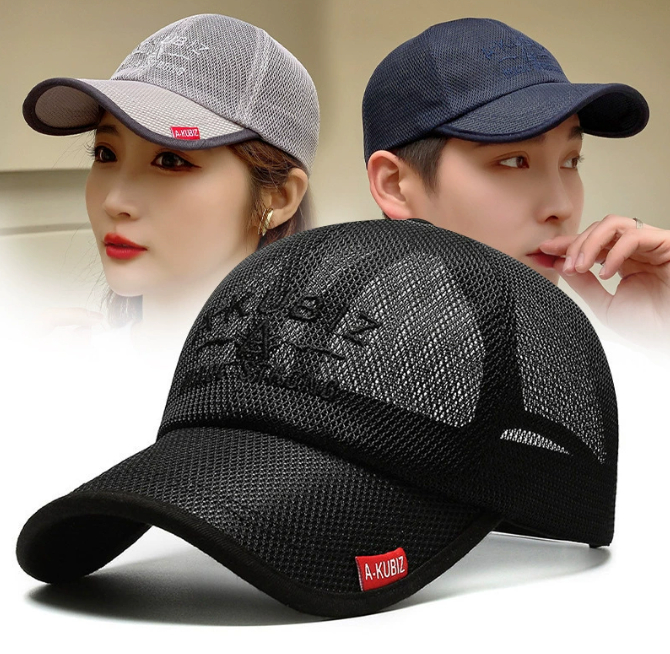 Summer Embroidered Visor Hat For Men And Women Mesh Baseball Caps Fashion Outdoor Embroidered Letter Sun Protection Hat