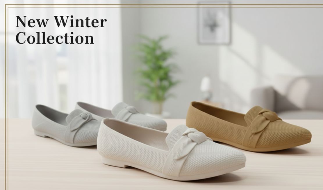 Winter Casual Shoes for Girls and Women, Waterproof Slip-on PVC Flats, Lightweight Anti slip Plastic and Rubber Shoes, Comfortable Winter Wear, New Arrival Stylish Flats