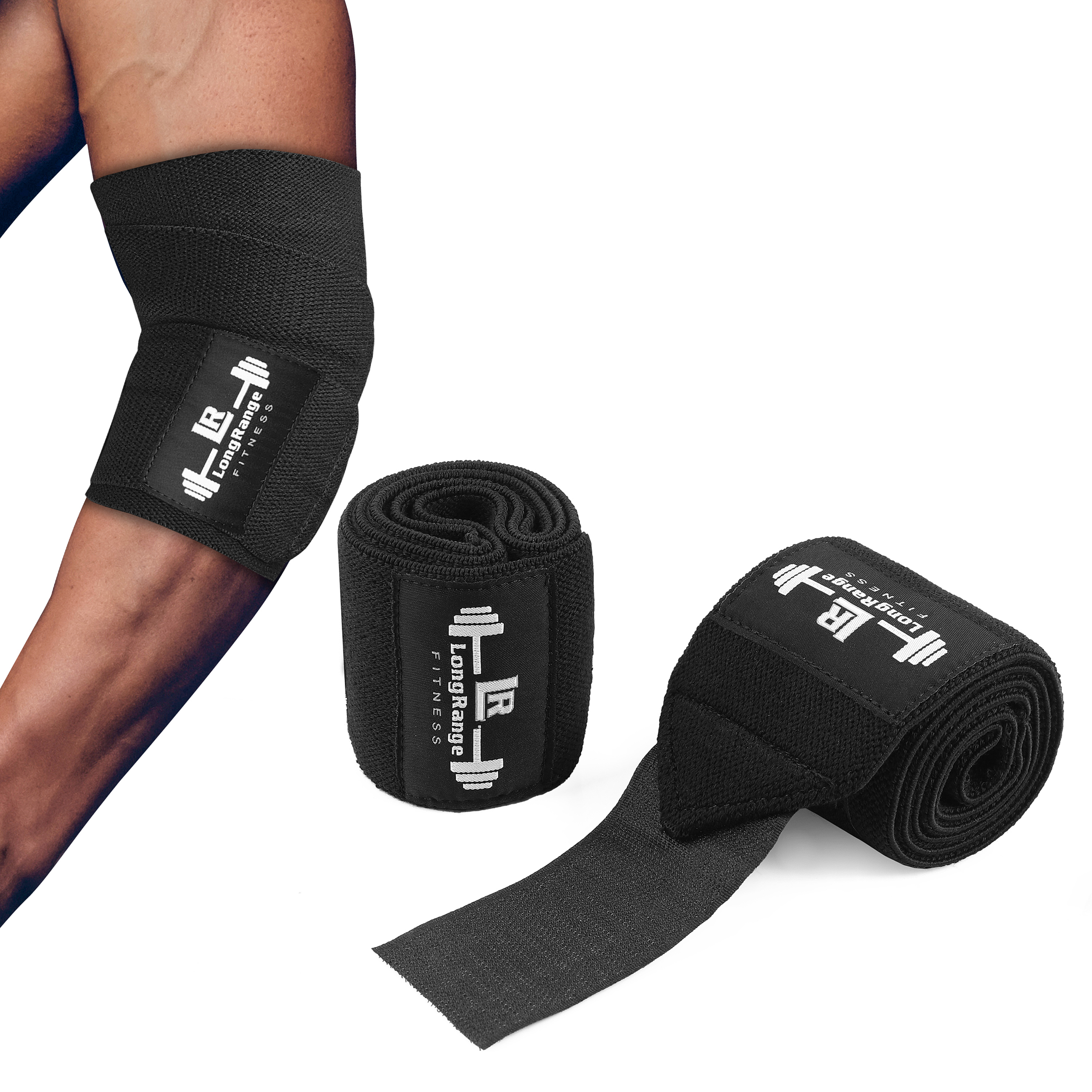 Elbow Support Wraps Elbow Wraps for Gym WeightLifting Elbow Sleeves Pad Squat Training Elbow Brace Knee Wraps Powerlifting Elbow Protection Training for Weightlifting Exercise Fitness Workout elbow wrap elbow support for gym