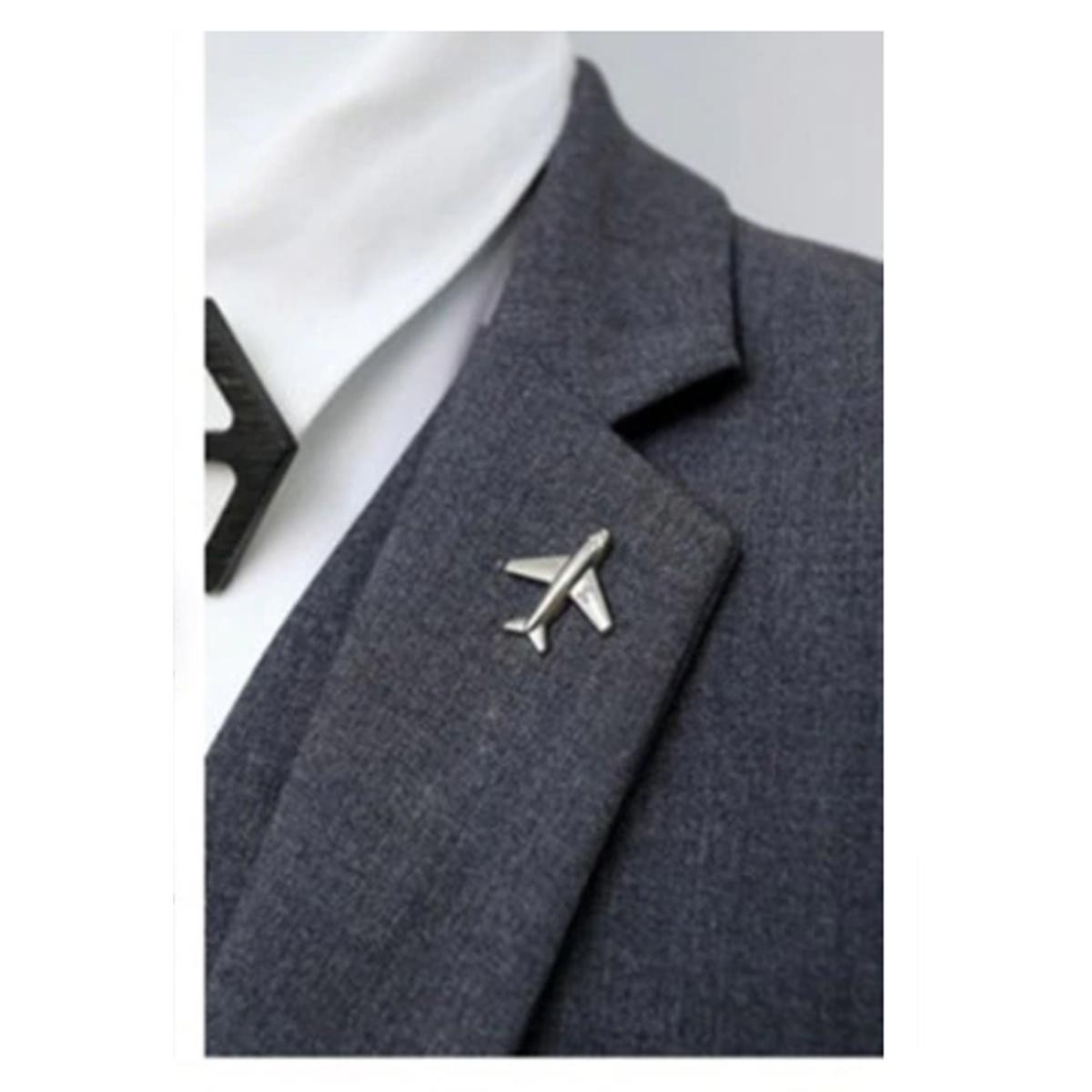 2.2*2.1CM Airplane Brooch for Men Women Suit Lapel Pin Mini Cute Alloy Badge Coat Jacket