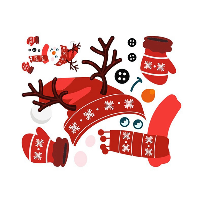 Snowman Refrigerator Set Of 15,DIY Cute Funny Fridge