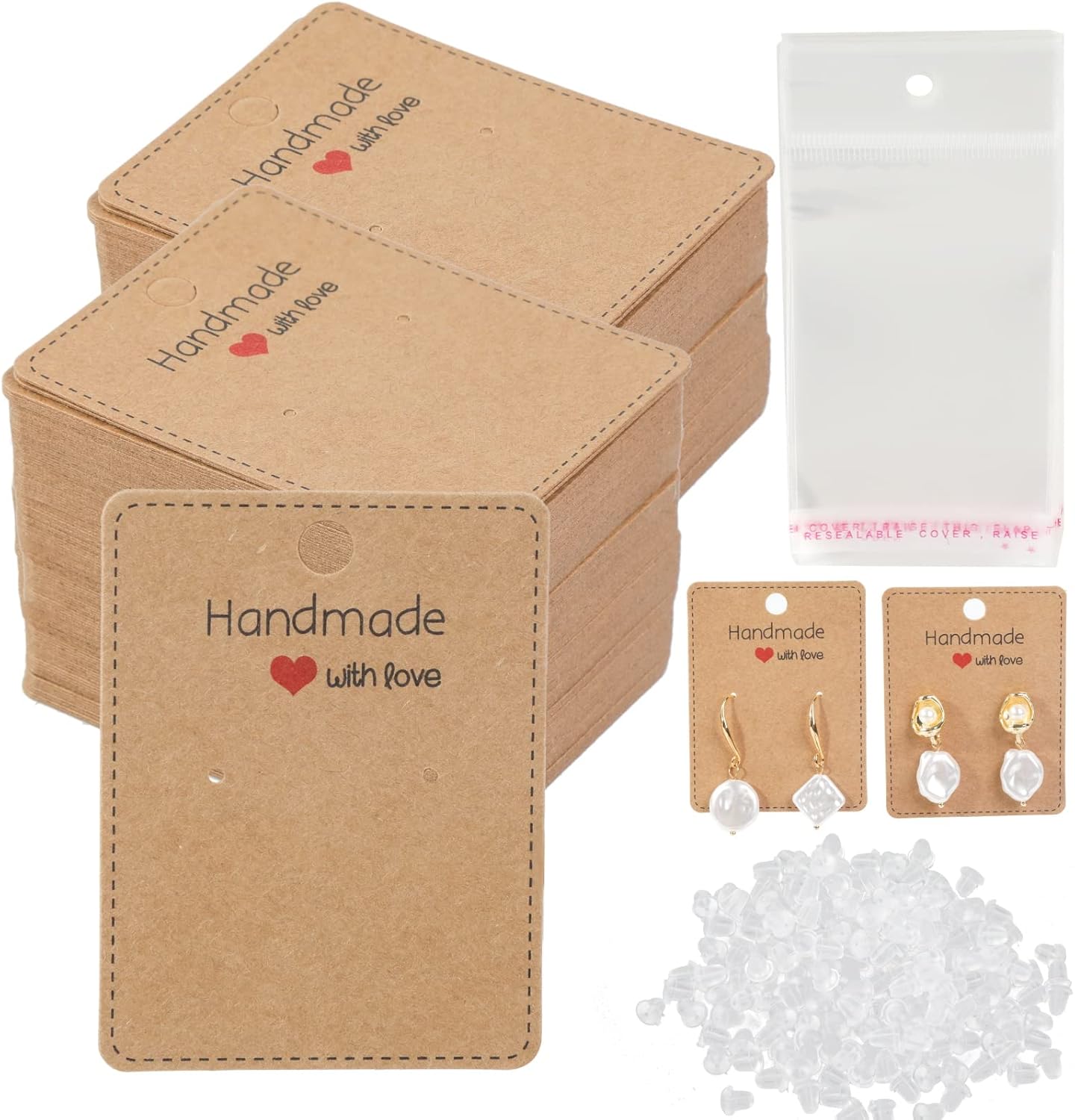 Earring Display Card | Jewelry Holder for Stud & Dangle Earrings | Elegant Packaging Card for Earrings