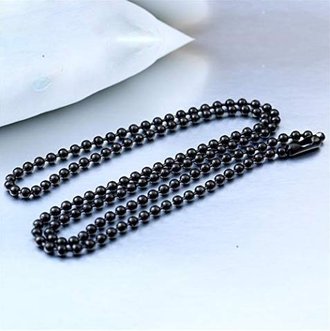 Titanium Ball Nack Chain Black For Men and Girls