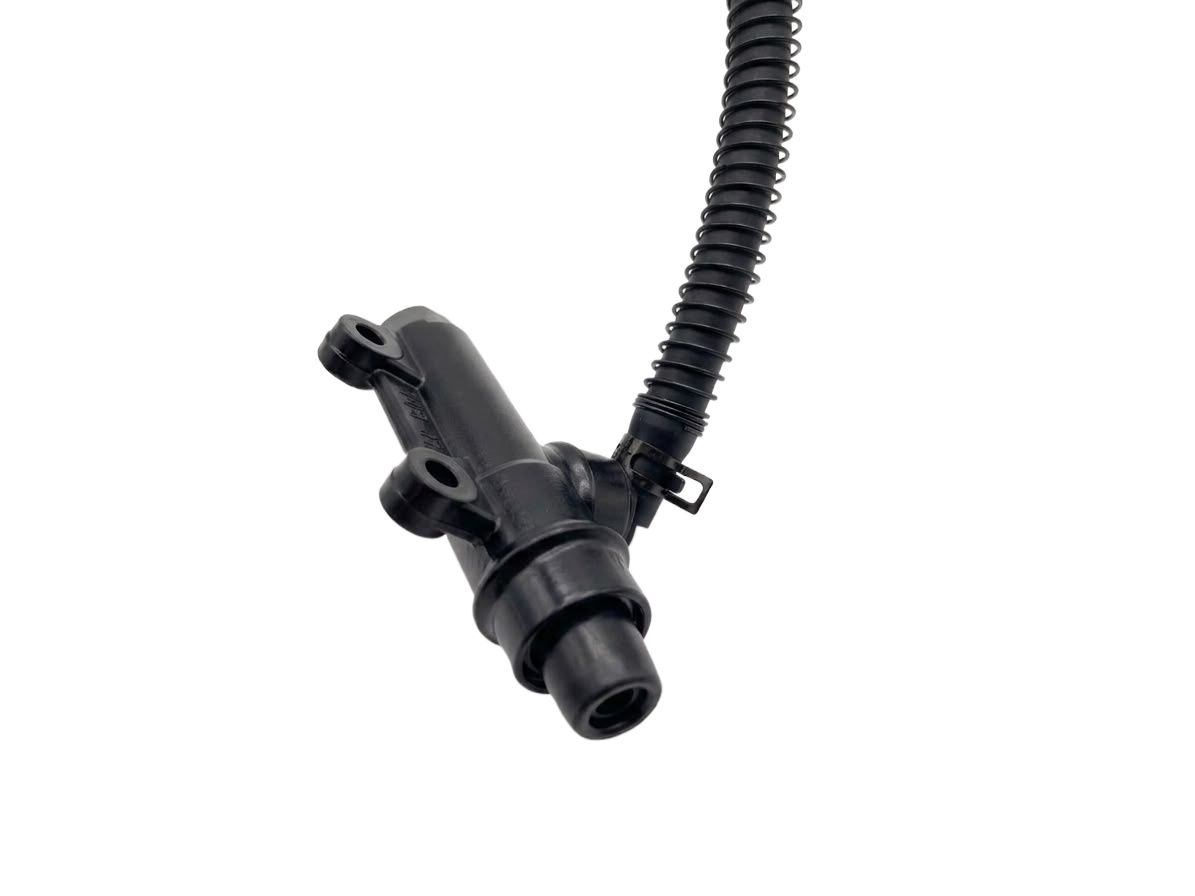 Universal Motorcycle Rear Brake Master Cylinder Assembly with Fluid Reservoir and Hose