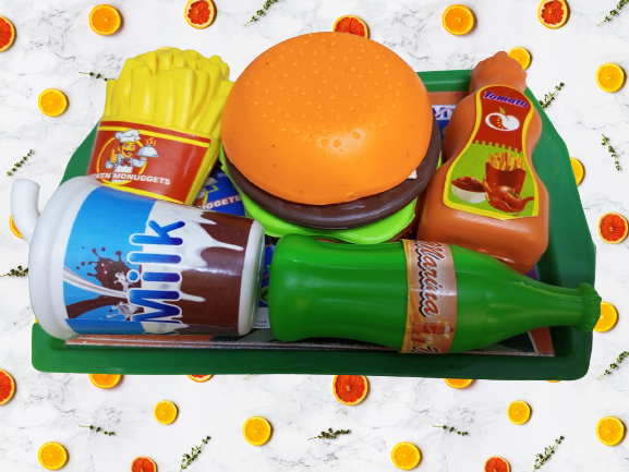 Artificial Food Toy For Kids Pretend Play Plastic toys Mix Bag Full kitchen Toy Playset