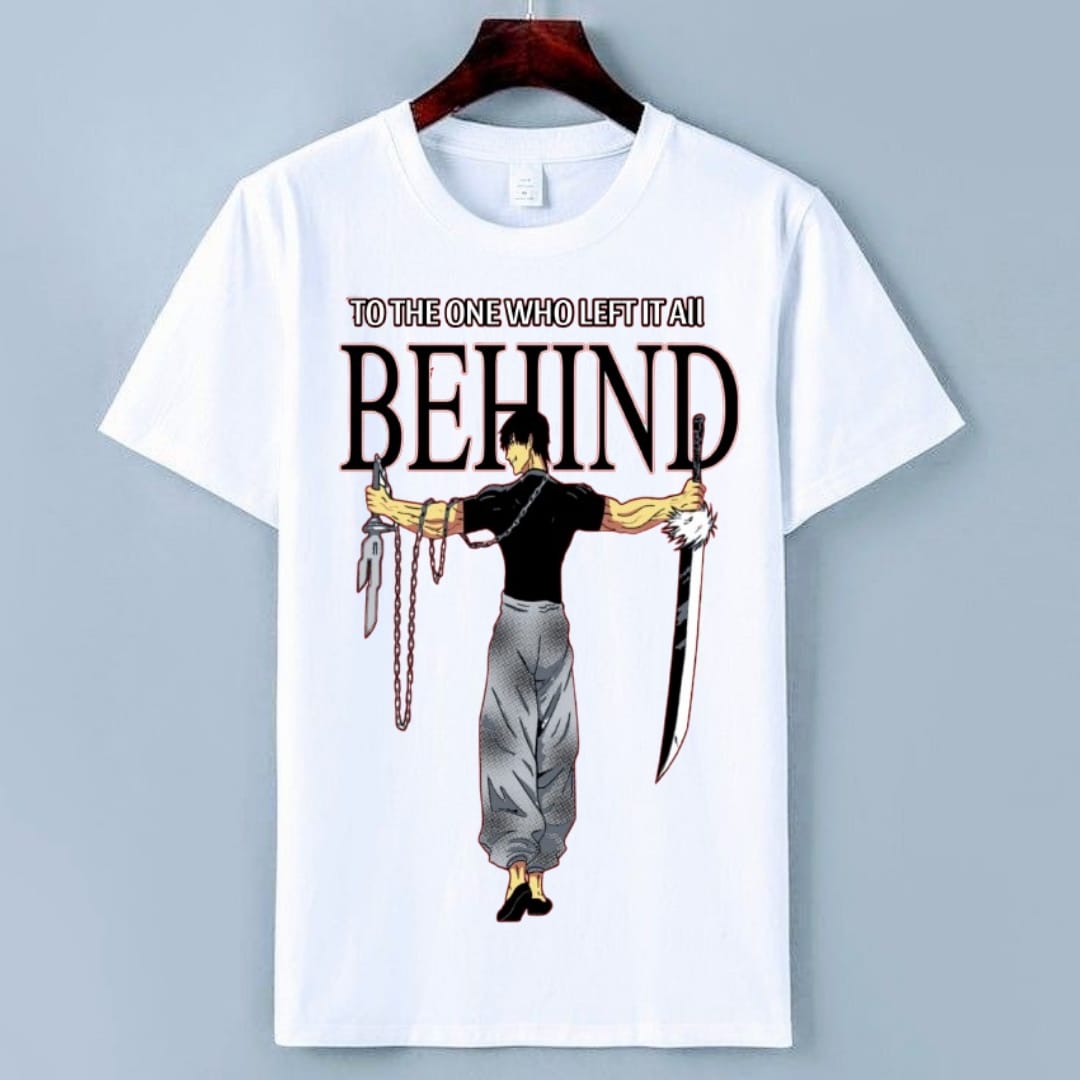 Toji Fushiguro Anime Printed Cotton Half Sleeves O Neck Tshirt  For Men & Boys