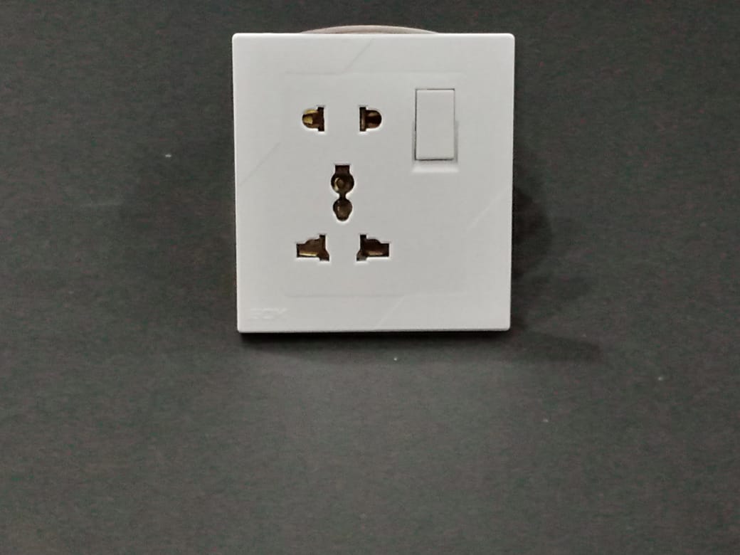 Royal white metal series china fitting switch board | Daraz.pk