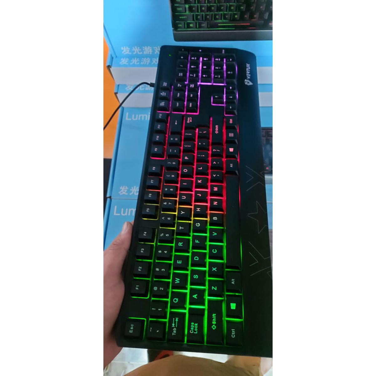 GAMING RGB WIRED KEYBOARD ERGONOMIC High Quality Soft Button Light Weight Decorative Design Smart Gadget Keyboard RGB Gaming Keyboard