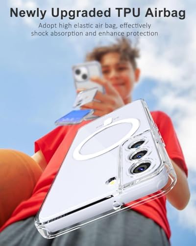 Samsung Galaxy S22 Clear Magnetic Back Cover – Slim Glossy Shockproof Protective Case
