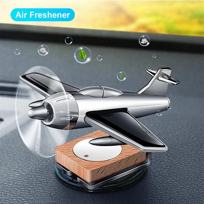Car Decoration Plan Solar powered aeroplane car air freshener - Car Dashboard Solar Decoration Plane -Aircraft Model