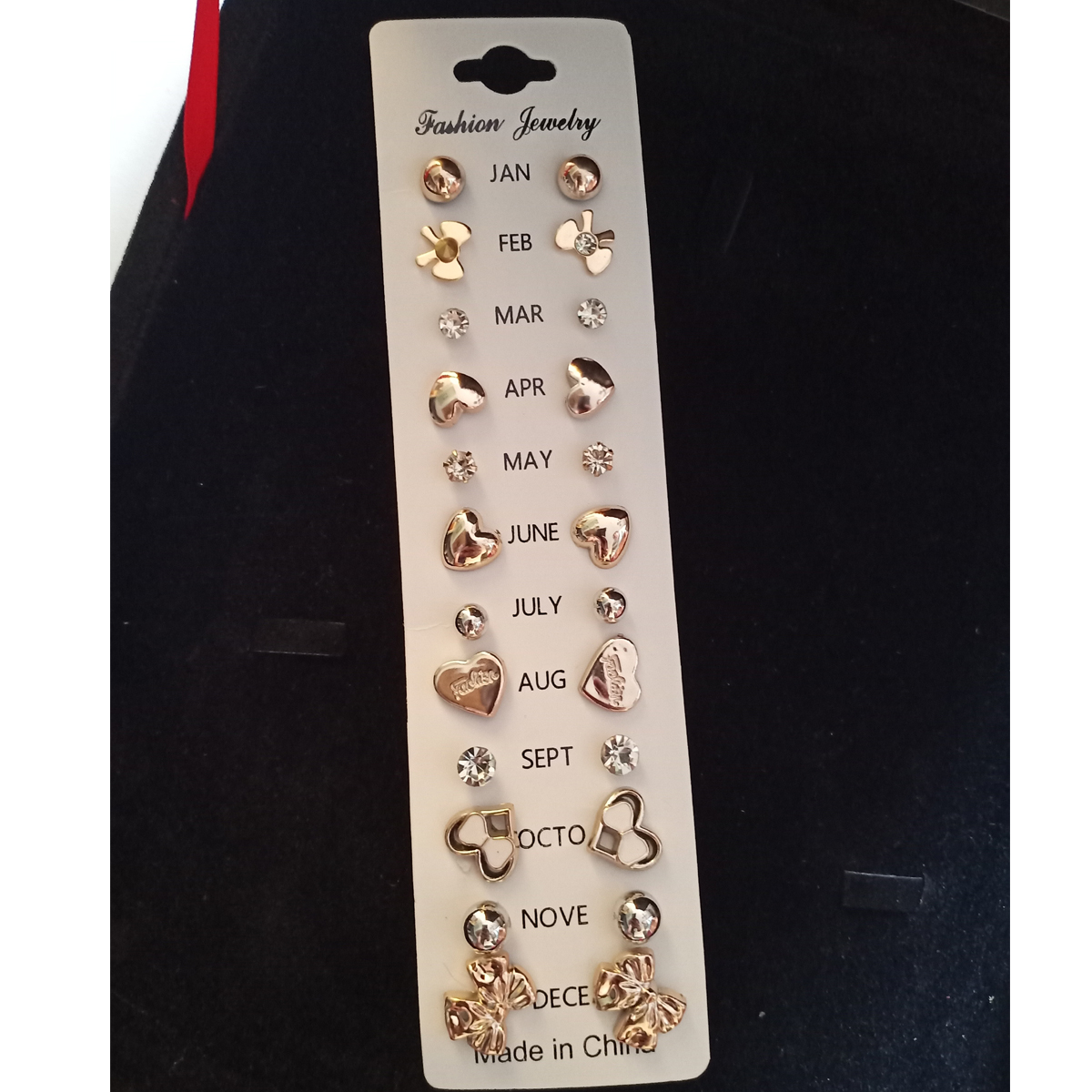 12 Pairs Diff Style Ear Stud Earrings Korean Fashion Cute Small Stud Earring Set Casual/Office Wear Earring Tops Stone Pearl Kaan ke Tops Latest Trendy Ear Rings for Women & Girls
