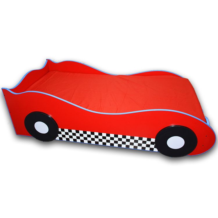 Furnishoo Kids Racing Car Bed - Kids Bed - Red Car Bed