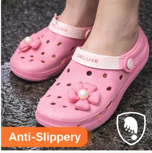 Deluxe footwear Light weight Crocs with soft sole for women | Deluxe shoes crocs for women Stylish crocs for women | Soft and comfortable ladies Clogs