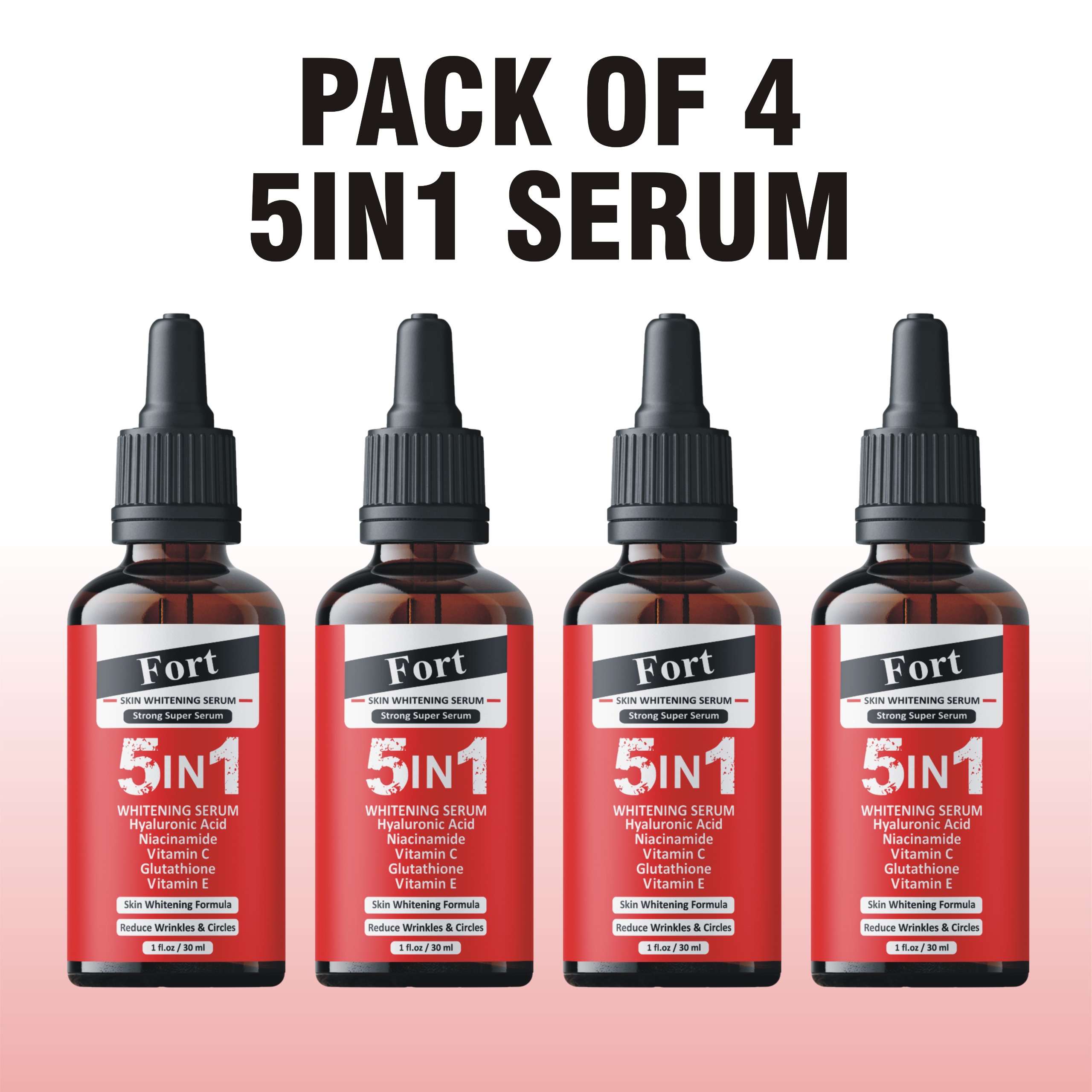 FORT 5IN1 Whitening Serum | Brighten Skin Tone, Removes Dead Skin Whitening Serum | 30ML