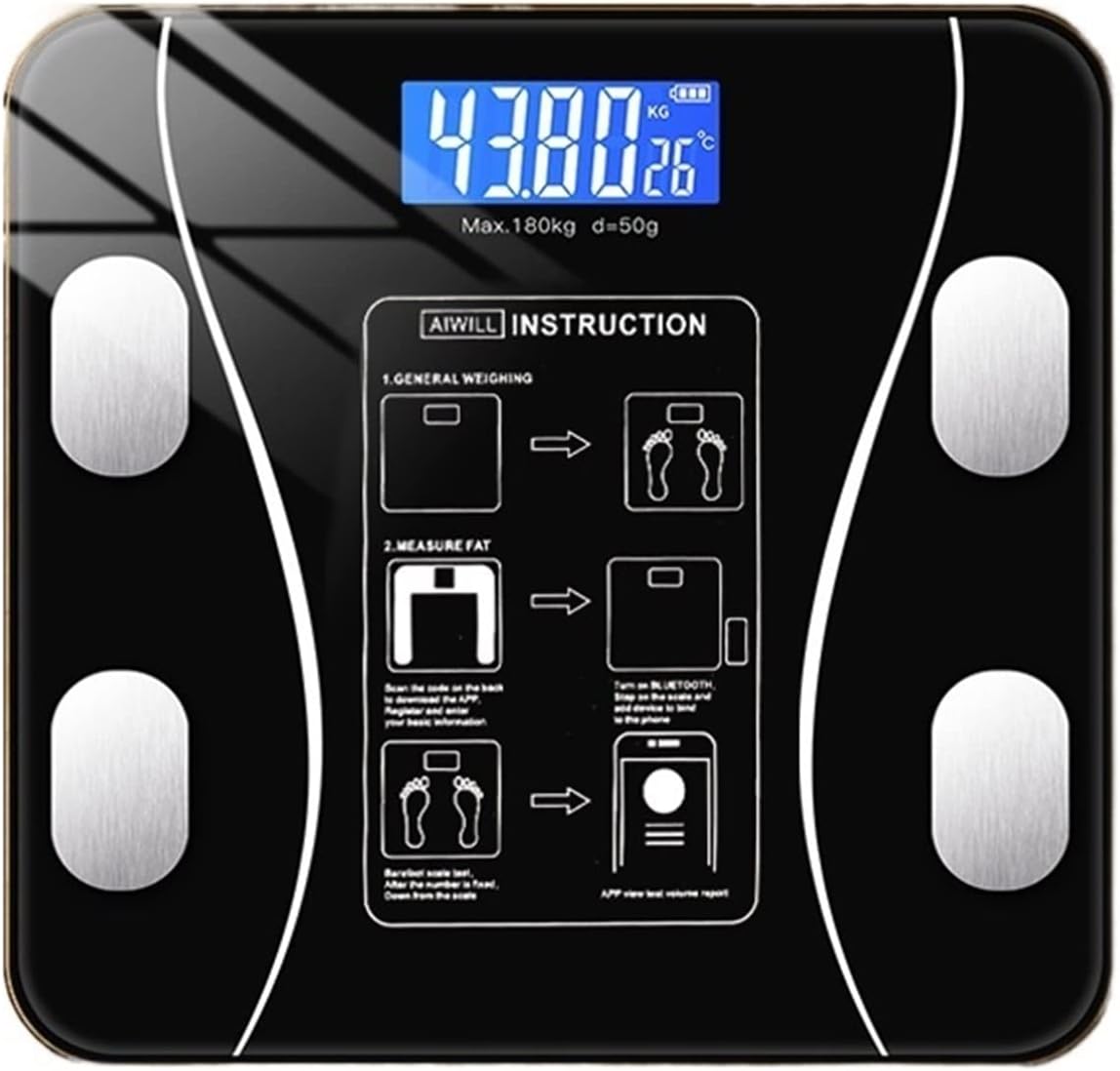 Professional  scale Weight MACHINE Digital Body Scale High Accuracy Scale 180kg weight capacity Backlight Display Body Weight Scale Smart Electronic Scales Fully Automatic Iscale Digital Weight Scale, For Personal and Professional use