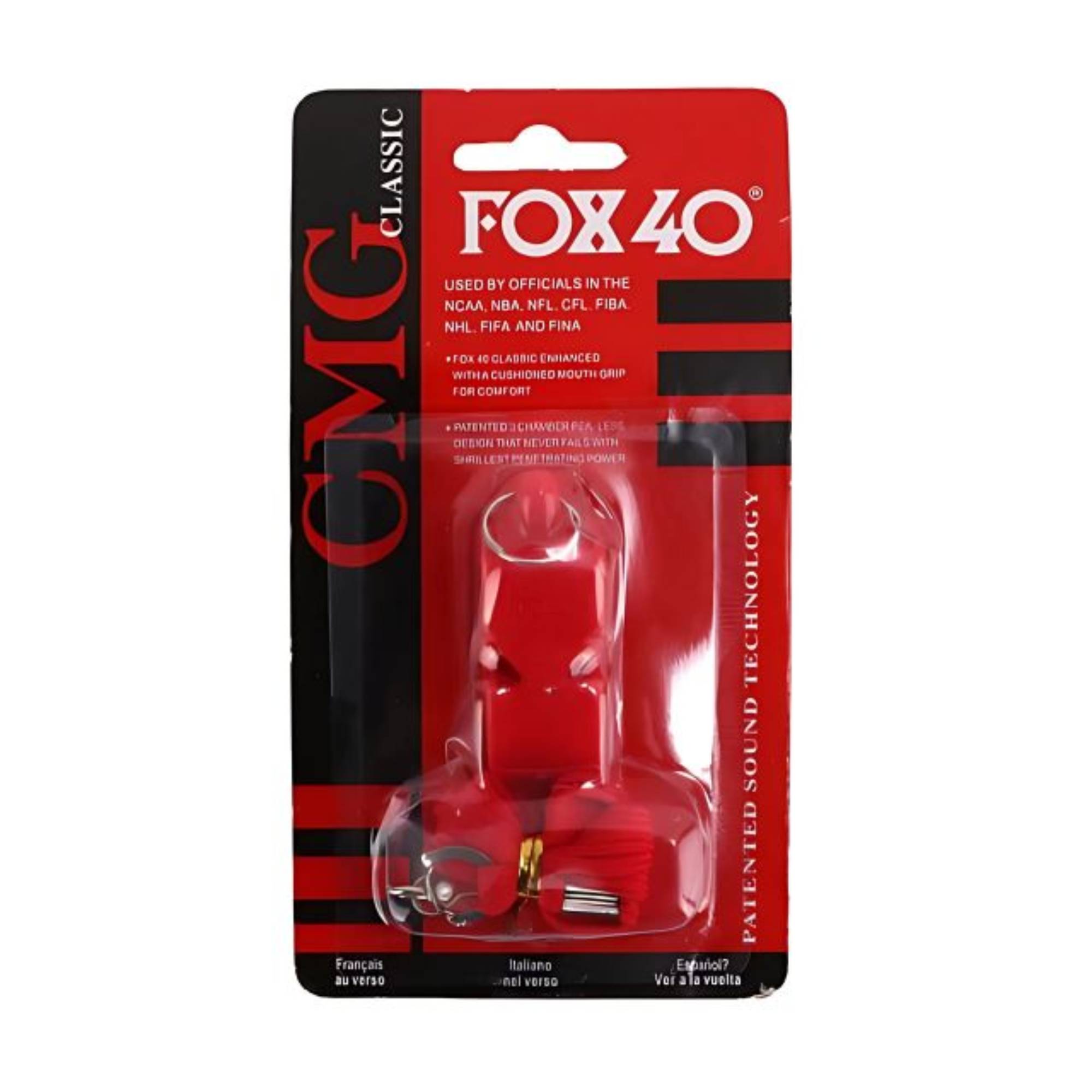 Minhaj Sports Fox 40 CMG Whistle – Professional Grade Safety Whistle with Cushioned Mouth Grip, Loud & Clear Sound for Sports, Emergency & Outdoor Use