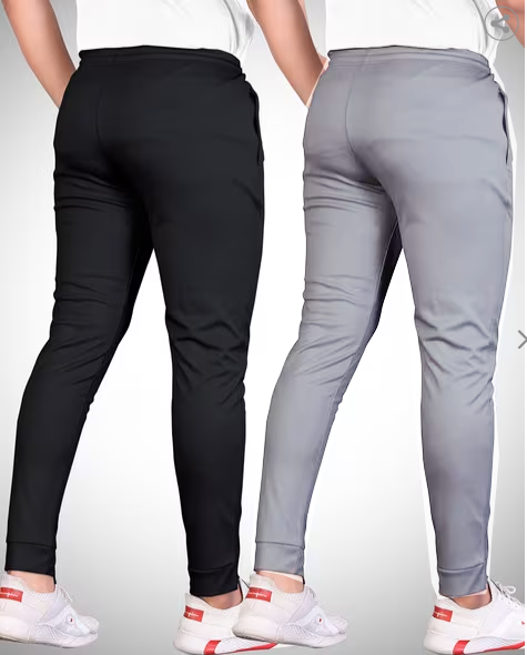 Reflactive MEN'S BLACK SOLID REGULAR FIT joggers Pants for Men's Gym Wear Trouser for Men's