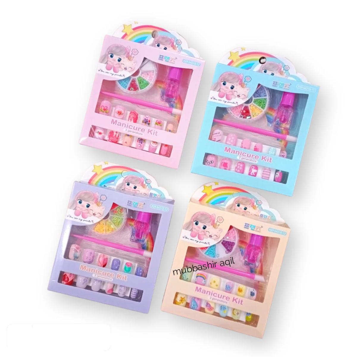 Kids Nail Art Kit With Glitter Nail Paint And Applier For Girls