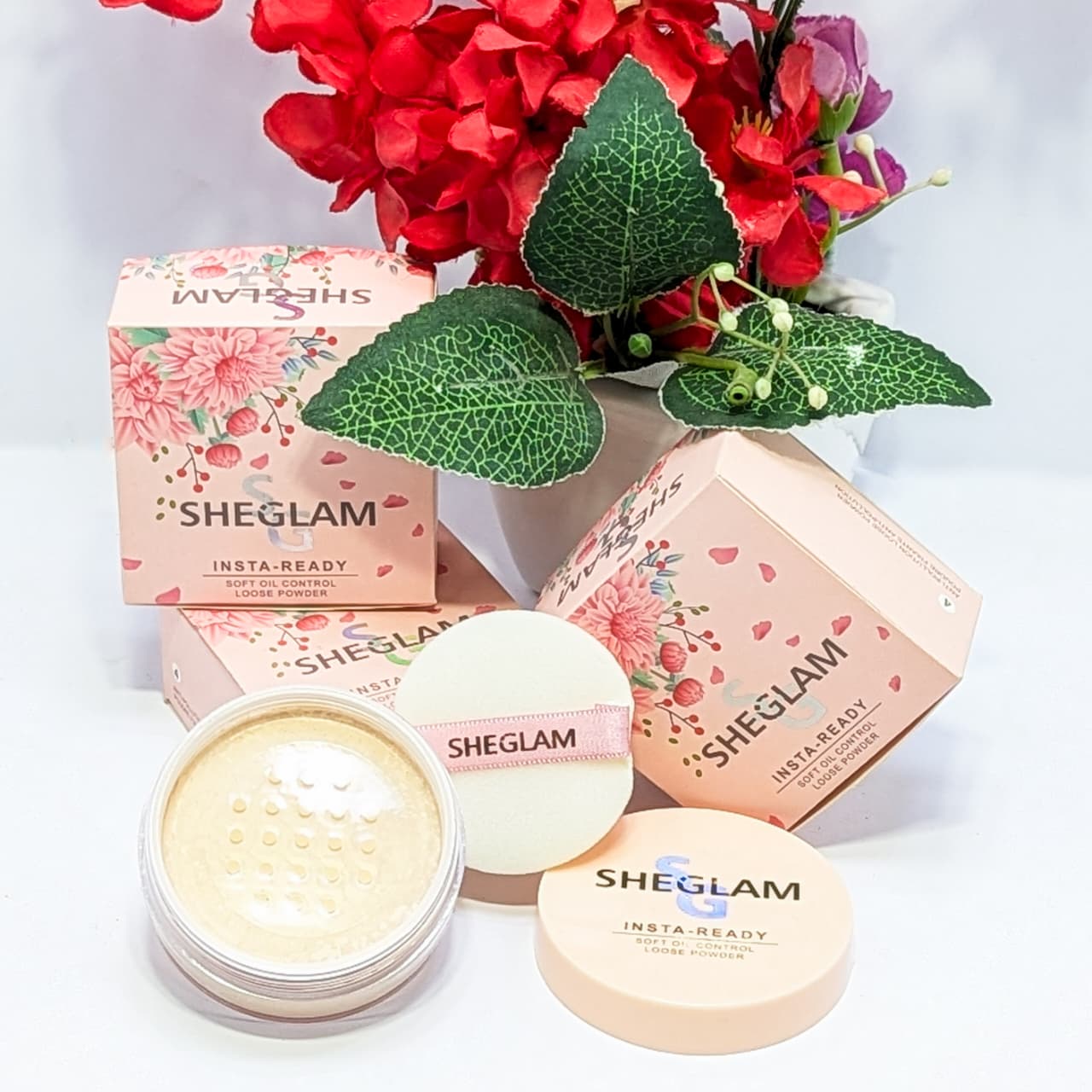 SHEGLAM Loose Powder Lightweight Setting Powder Natural Matte Finish Oil Control Face Powder Long Lasting Makeup Setting Powder