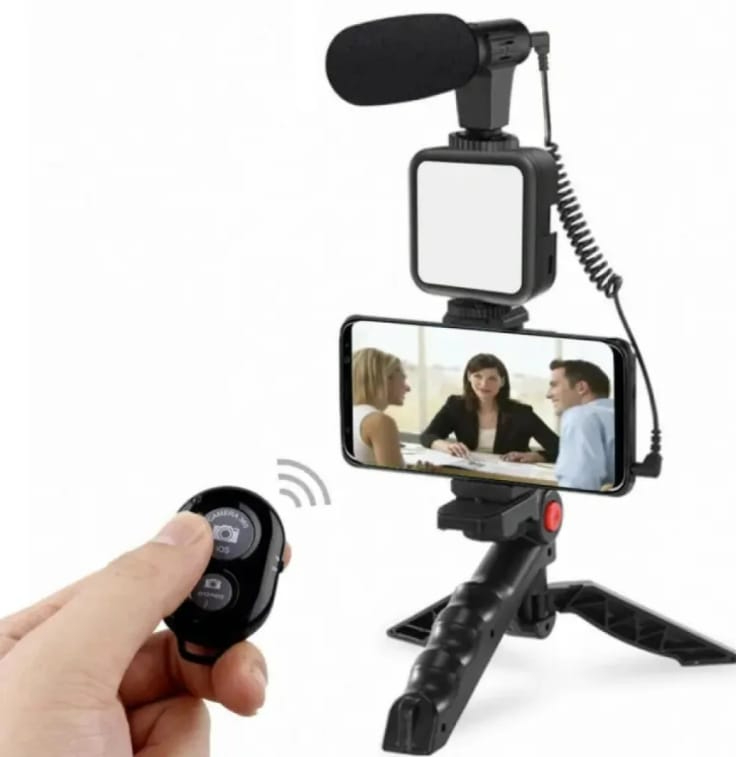 Mobile Vlogging Kit, Video Making kit, with tripod stand, Microphone
