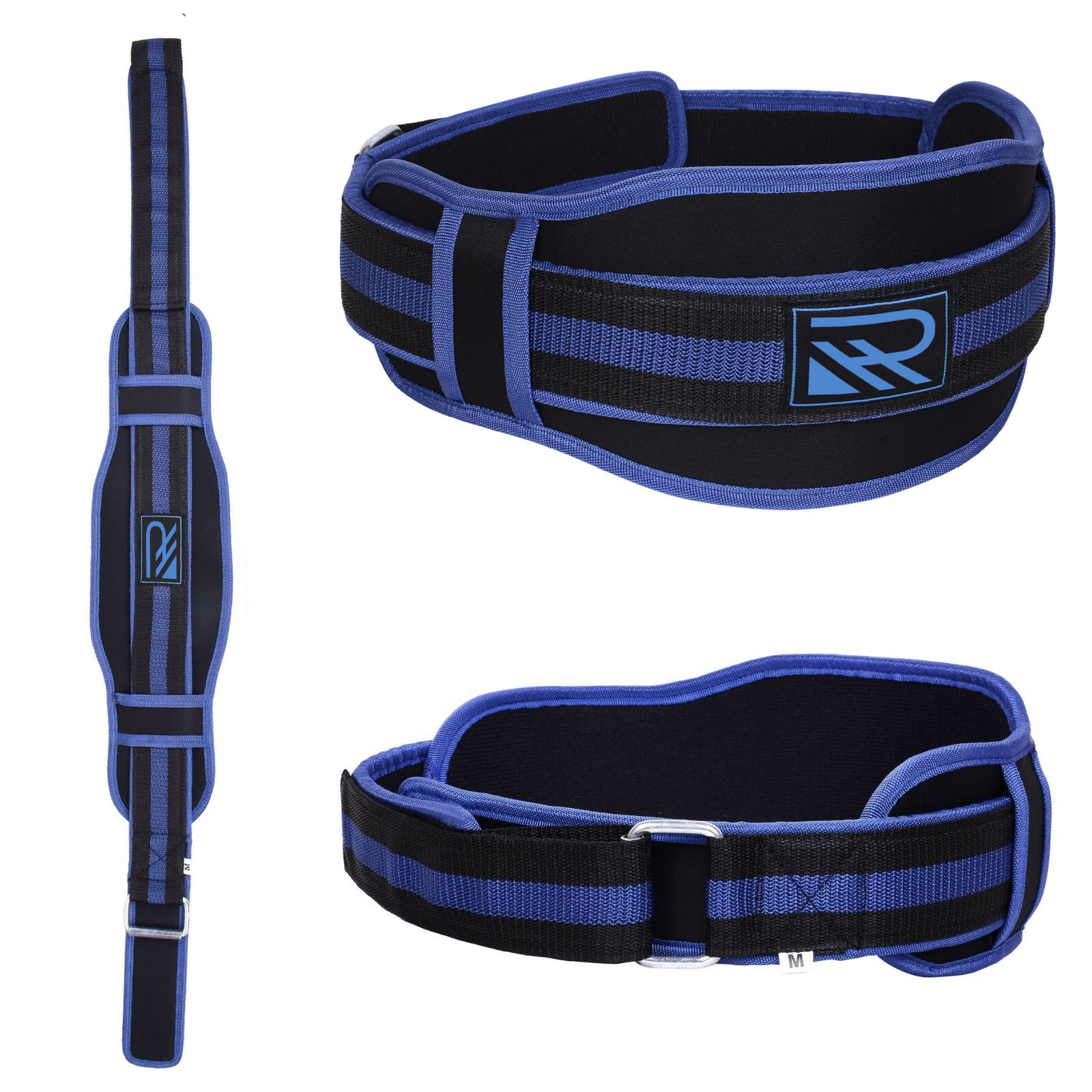 HR TradersWeight Lifting Belt Training Gym Fitness Bodybuilding Back Support Workout Blue