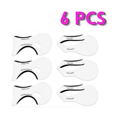 2/3/5/6 Pcs Eyeliner Stencils Winged Eyeliner Stencil Models Template Shaping Tools Eyebrows Template Card Eye Shadow Makeup Tool