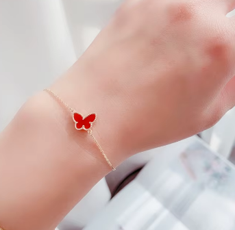 OL Style Fashion Charm Chains Bracelets High-Grade Fine Shell Butterfly Bangle Bracelet for Women