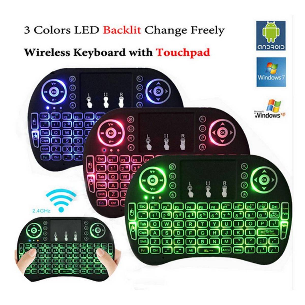 Mini Wireless Keyboard - Multi Color Back-light | Daraz.pk