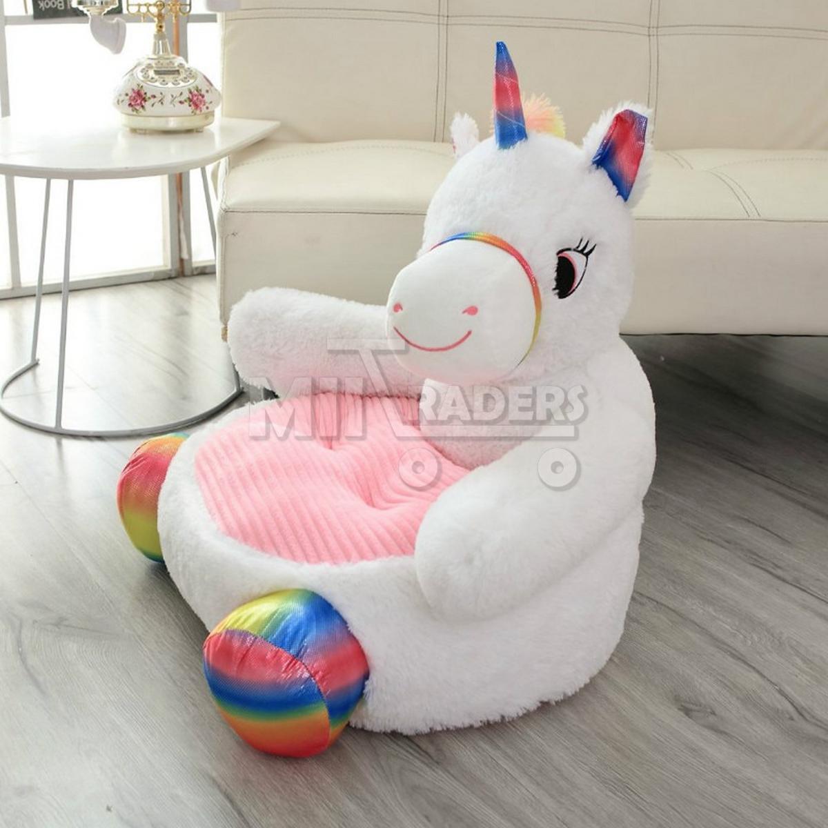 Kids Baby Cartoon Lovely Stuffed Plushed Sofa Seat Sitting for Pillow Chair Cushion Bouncer Floor Seat Feeding Plush Floor Cute Animal Seats Teddy Bear Panda Unicorn Duck Pillow Soft Cotton Nest Puff Safety Chair Gift For Girls Boys Kids