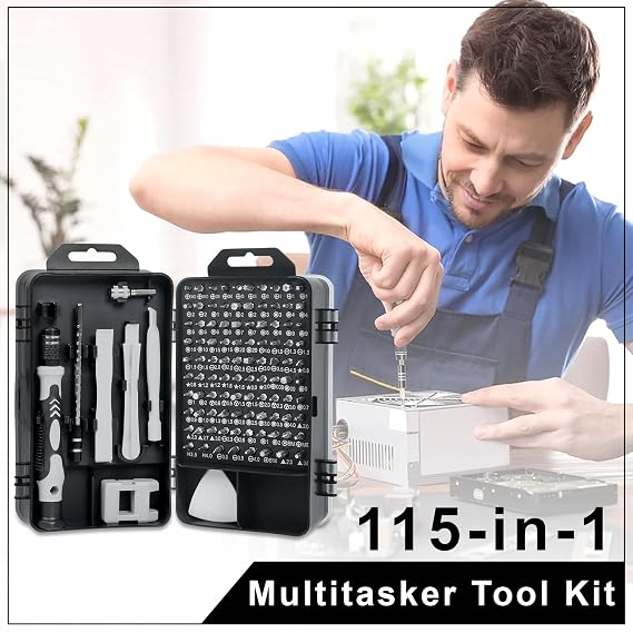 Precision Screwdriver Set, Professional Grade 115 in 1 Magnetic Repair Tool Kit for Electronics, Computer,Mobile, Laptop, Game Console, Watch, Eyeglasses, Modding, and DIY Projects