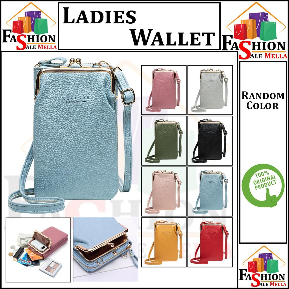 Soft Leather Cell Phone Bag Ladies Crossbody Bag Purse Female Mini Casual Clutch Small Shoulder Bag For Women and Girls in Random Colors [NO COLOR CHOICE AVAILABLE]