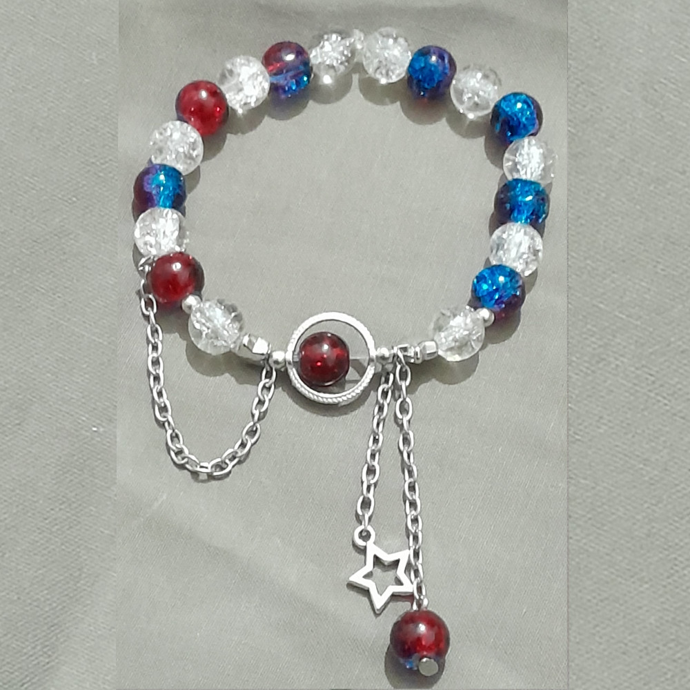 Princess Star Charm Bracelet – Fashion Jewelry for Kids & Teens, Dress-Up & Pretend Play, Adjustable Beaded Wristband