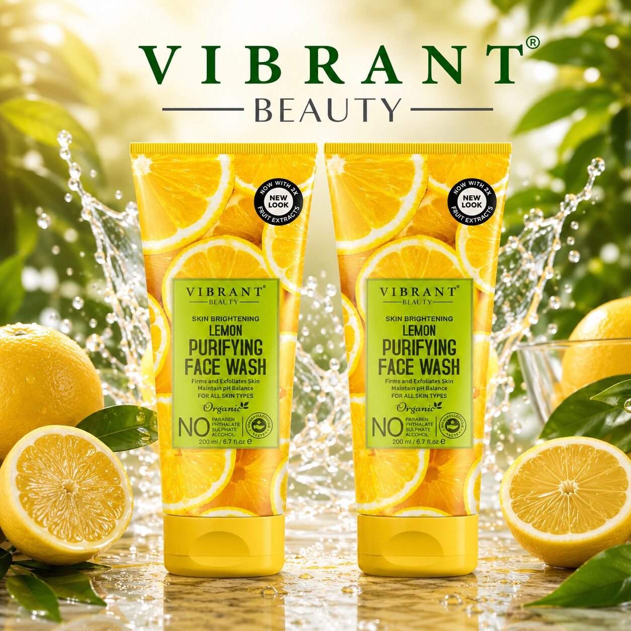 Vibrant Beauty Lemon Purifying Face Wash Combo Pack | Personal Care Set | 200ml