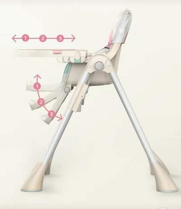 Fisher Price Baby Adjustable Feeding High Chair With Wheels IPP Blue