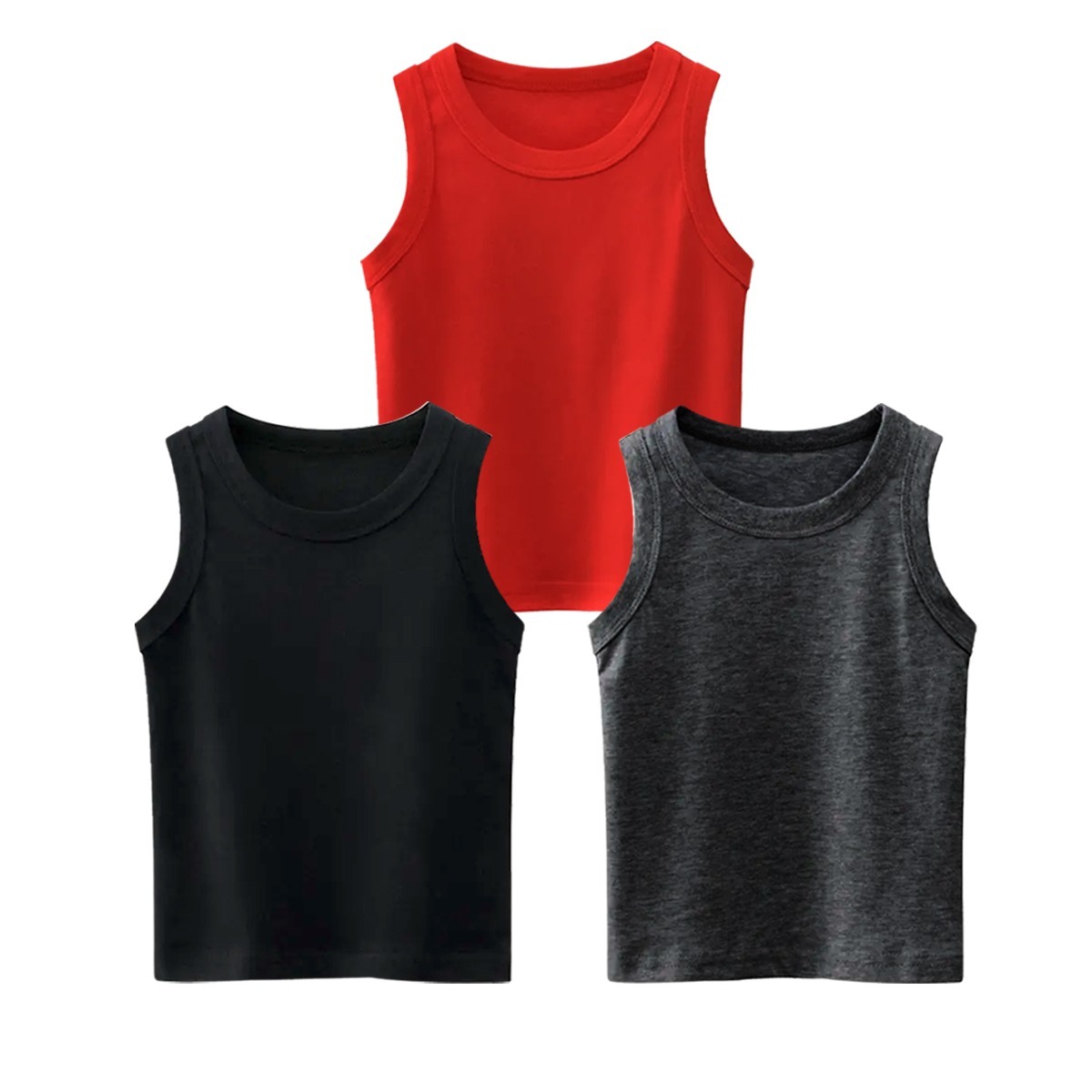 TF Clothing | Pack of 5 - Summer Cotton Jersey Sando For Kids, Girls and Boys, Summer Cotton Tees Tank Top for Kids