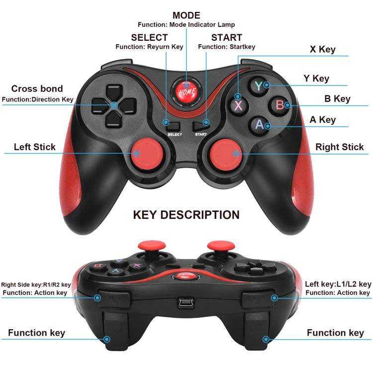 X3 Gaming remote controller android phone wireless ps4 pc mobile joystick gamepad