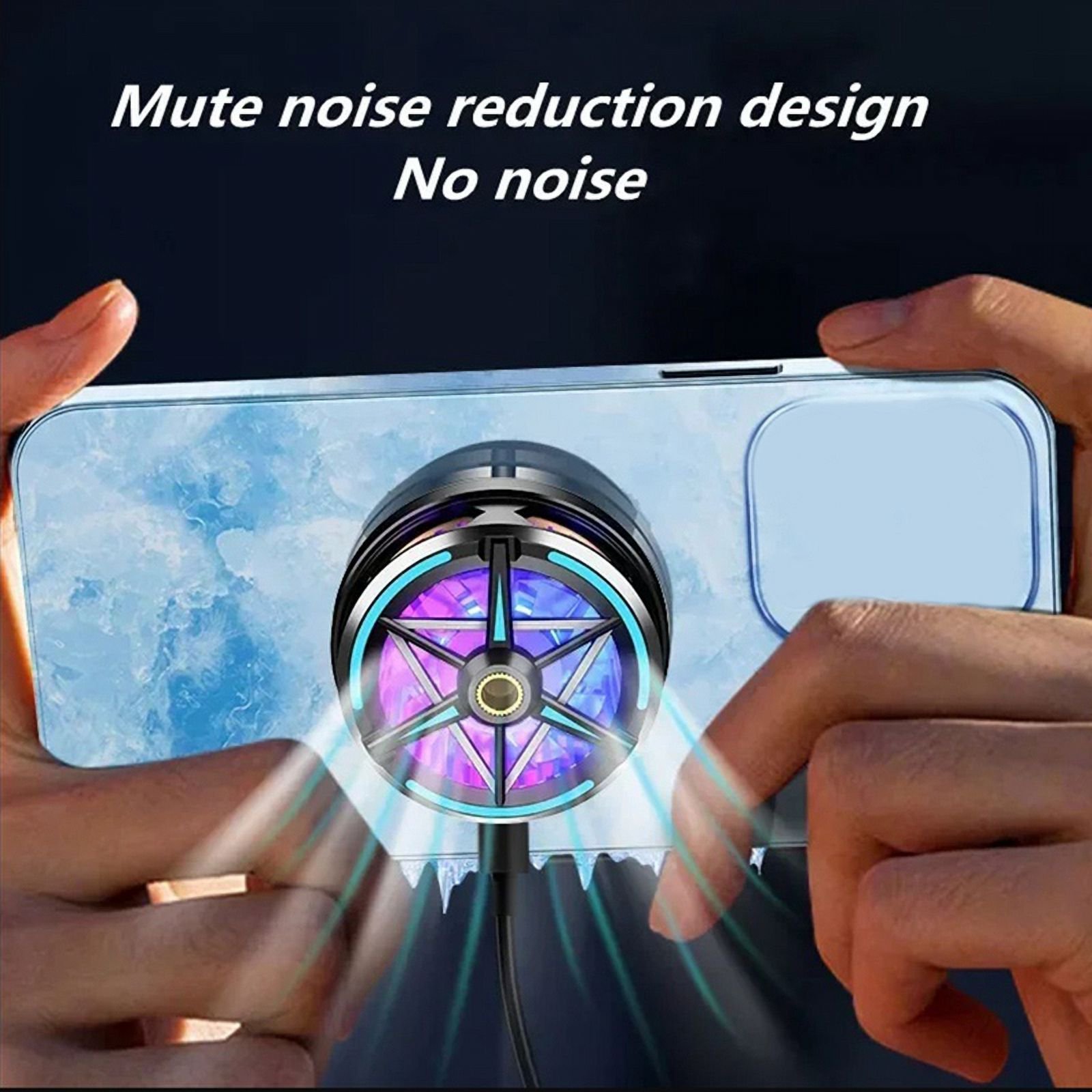S6 Magnetic Semiconductor Phone Cooler Mobile Cooling Fan Phone Radiator Fan Portable Mobile Phone Cooling Fan Game Cooler For Tablet & Phones For PUBG Phone Cooler System Heat Sink Controller