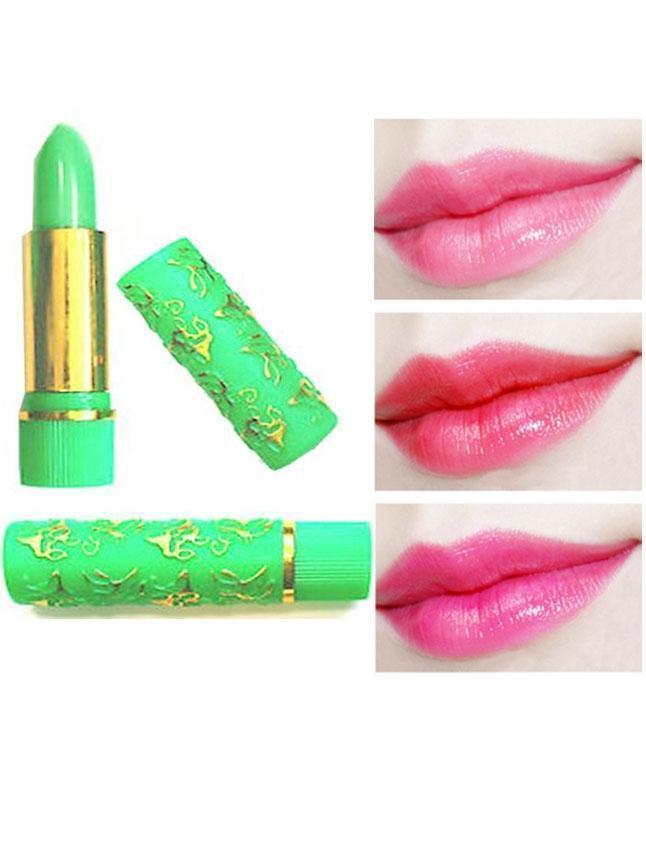 Green Golden Pink Lipstick Makeup Beauty Cosmetic Product
