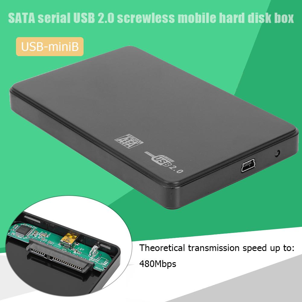 2.5" HDD Case SATA to USB 2.0 Adapter External Hard Drive Enclosure