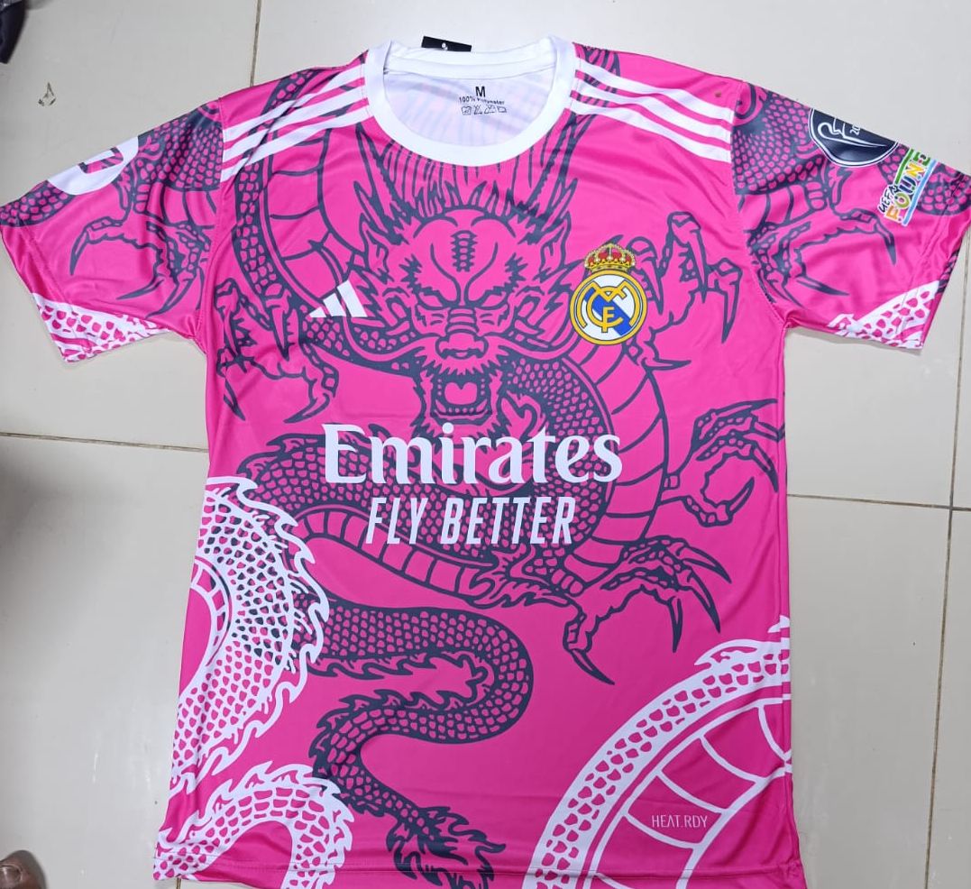 Madrid Pink Dragon Jersey Rosa Real Madrid RONALDO REAL