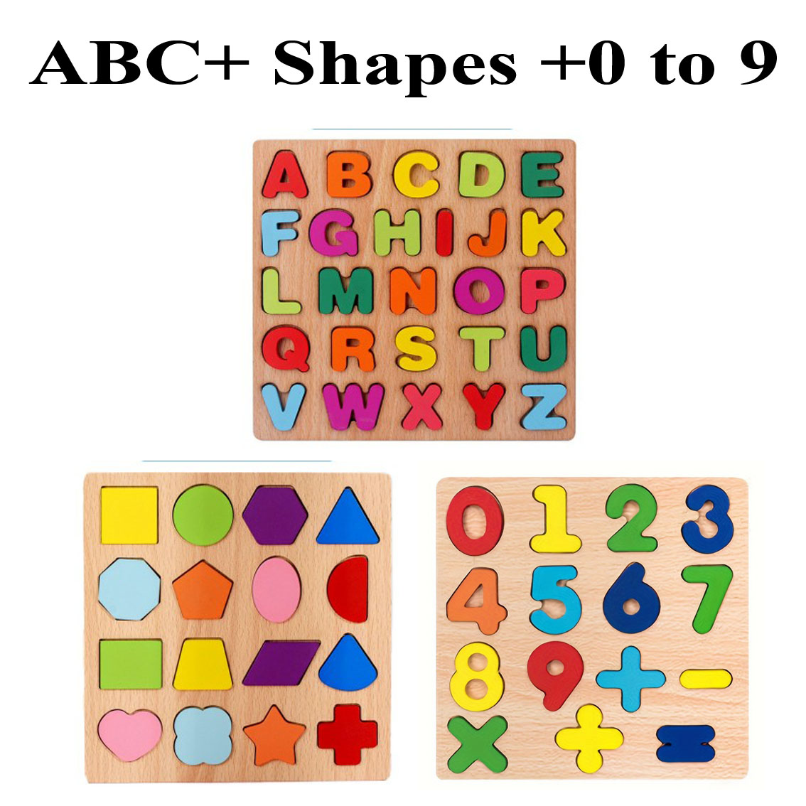 Educational learning letters numbers toy Alphabet Wooden Puzzle wooden matching game kids puzzle wooden boards