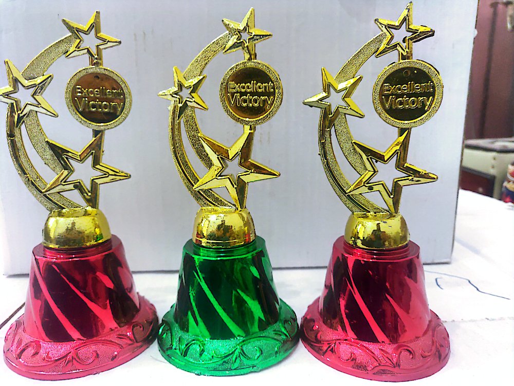 best award golden trophy cricket/football/hockey/school achievements.size is 11" ,7.5',6 inches