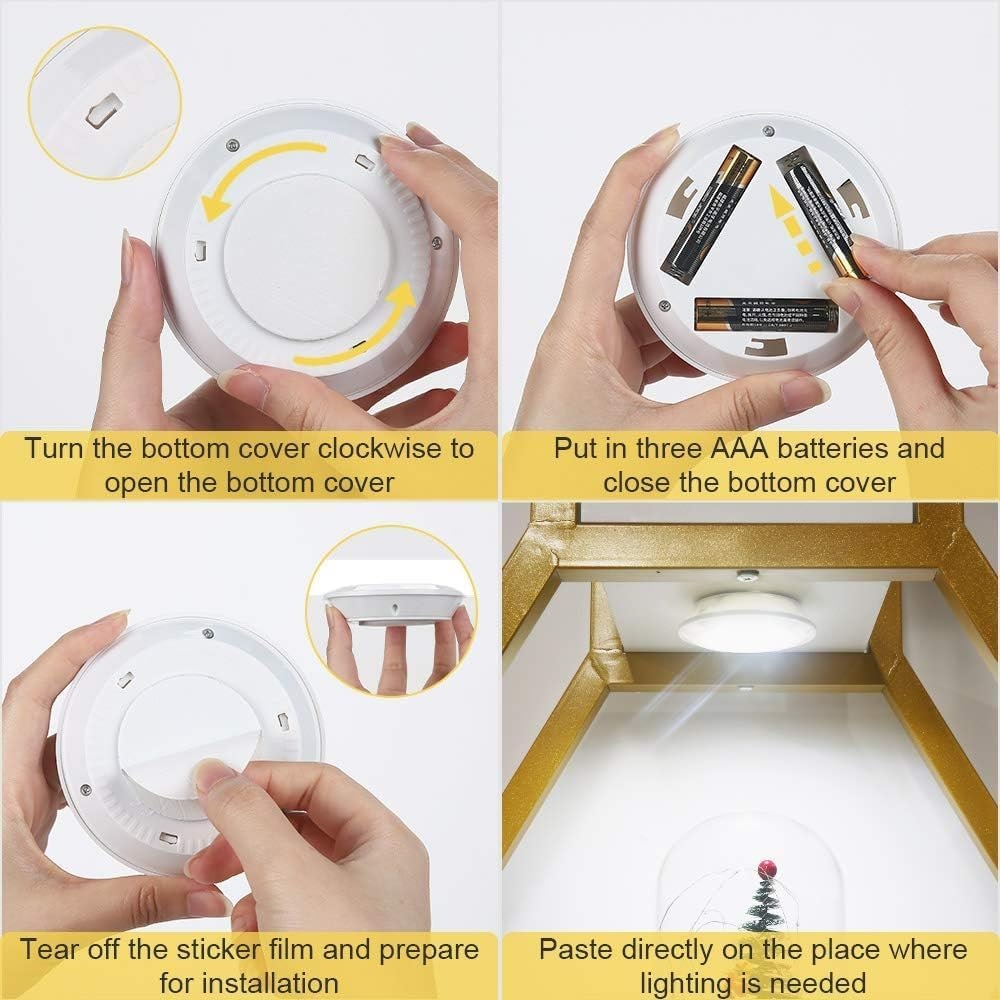Tap Led Light With Remote Control (pack Of 3 Lights) _KIT_ KS