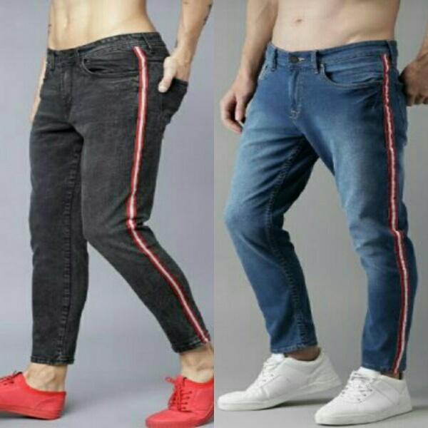 jeans with red stripe men